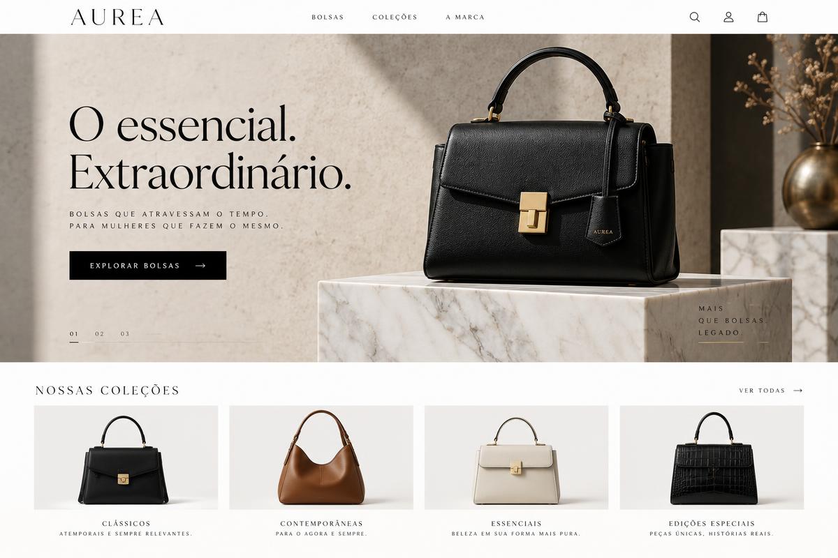 Template de site de alto padrão Aurea — Bolsas