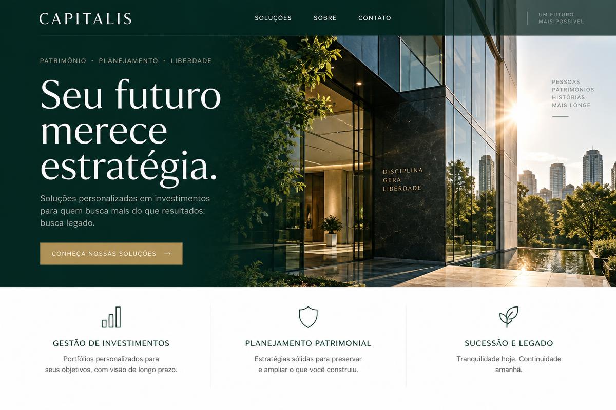 Template de site de alto padrão Capitalis — Finanças