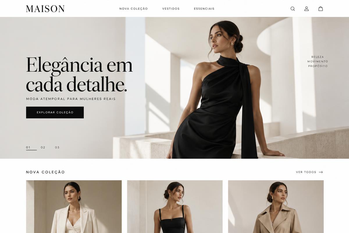 Template de site de alto padrão Maison — Moda feminina